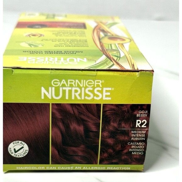 Garnier Nutrisse Ultra Color Goji Berry R2 Medium Intense Auburn Hair Color New! - Picture 7 of 8